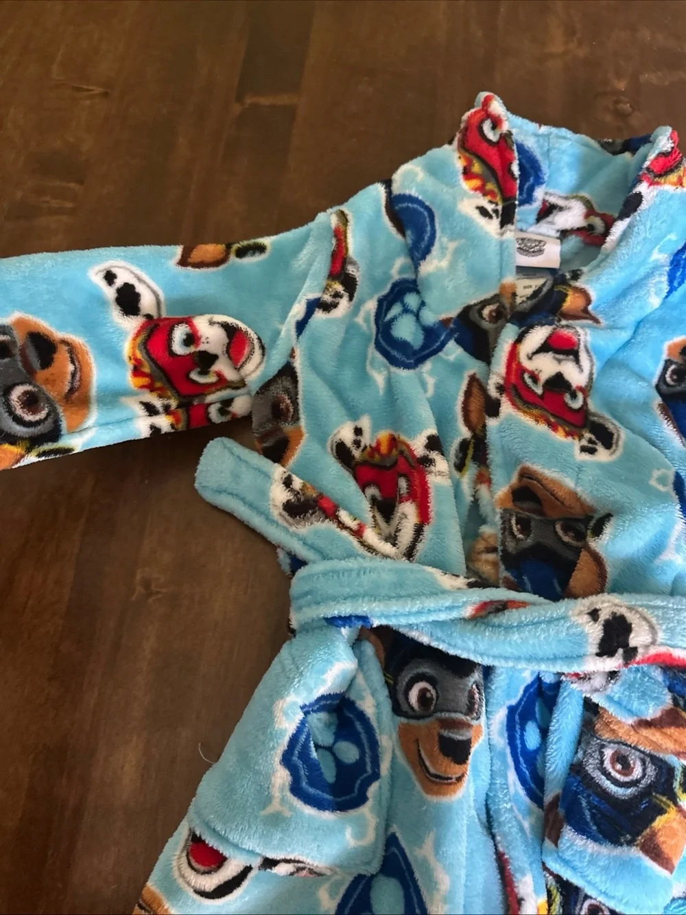 Paw Patrol 3T Fleece Robe Cozy Bath Robe Chase Marshall Attched Belt